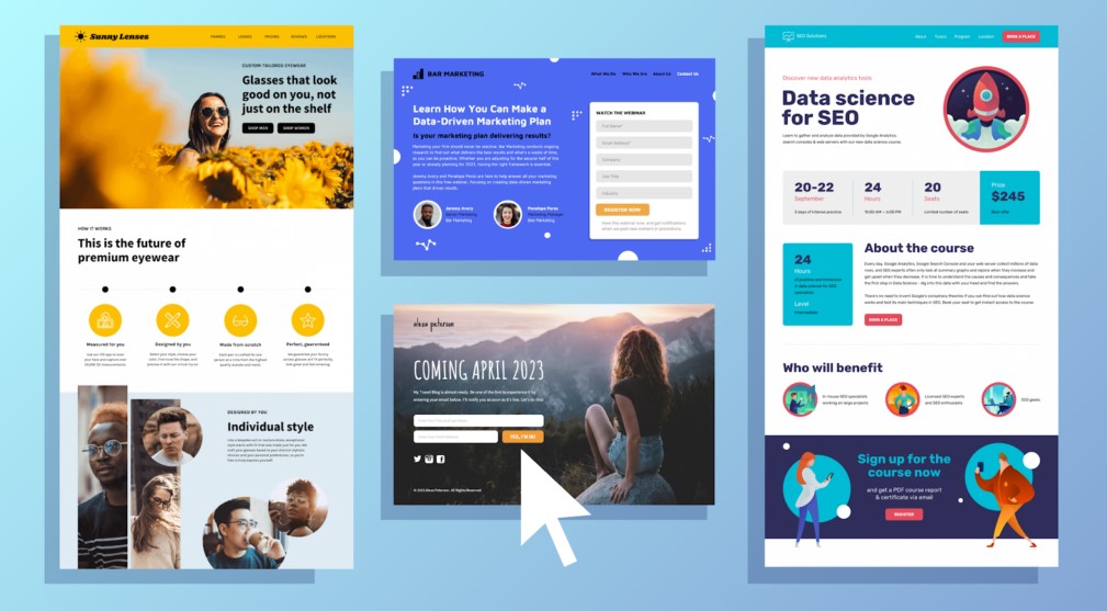 Landing Page Design Beispiel